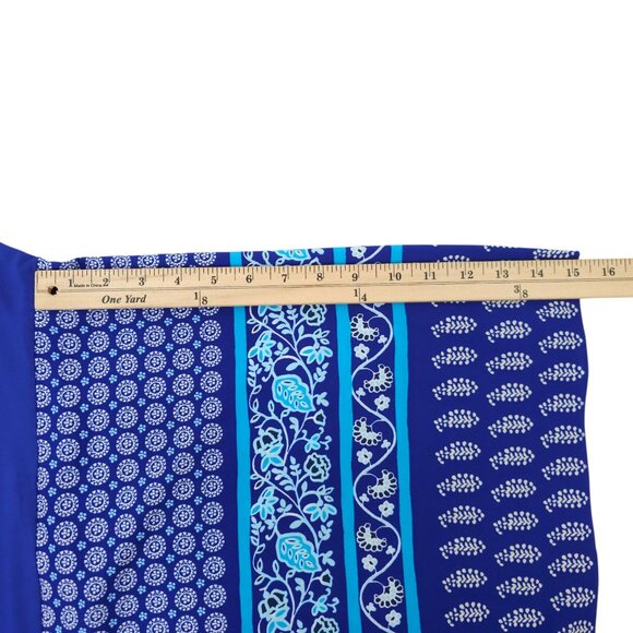 Chicos Pullover Top Womens 2 US L Paisley Handkerchief Batwing Sleeve Keyhole - Picture 6 of 16